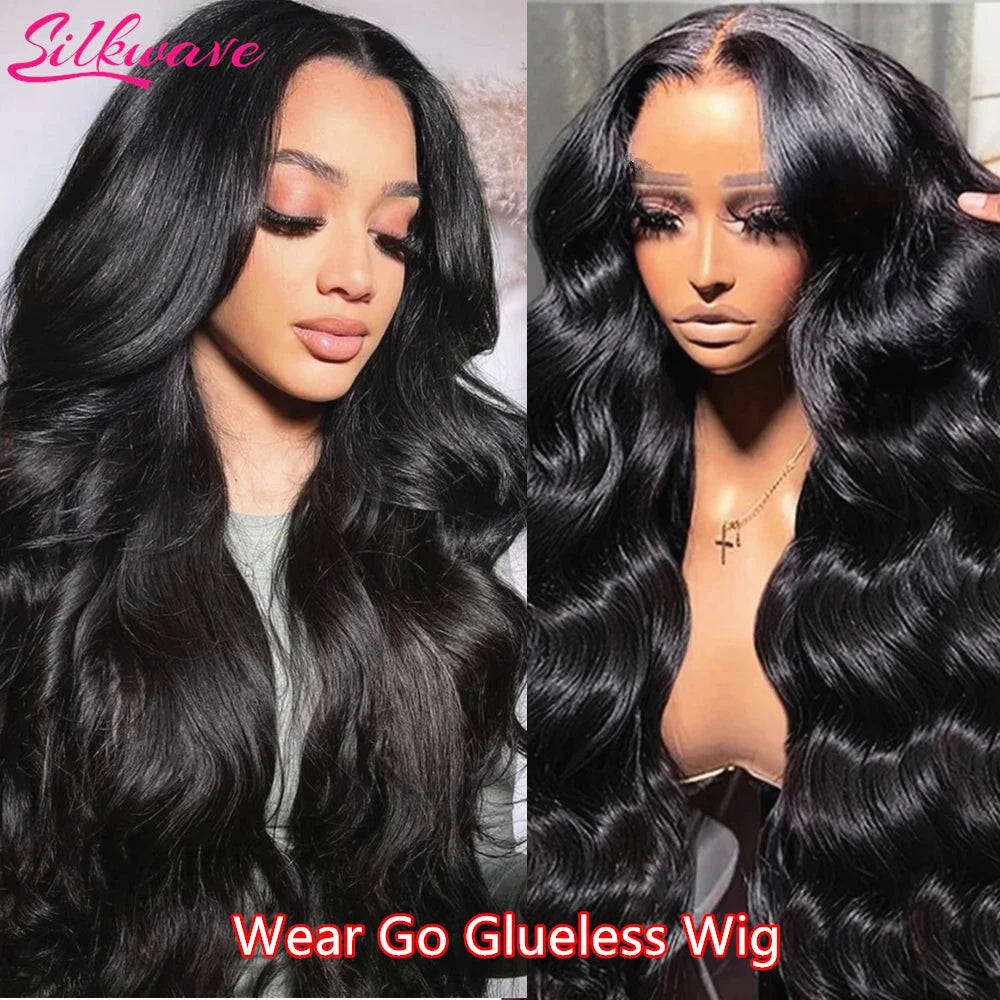 Silkwave Pre Cut Wear Go Body Wave Glueless Wig Brazilian Human Hair Pre Plucked 4x4 5x5 Transparent Lace Closure Wig For Women
