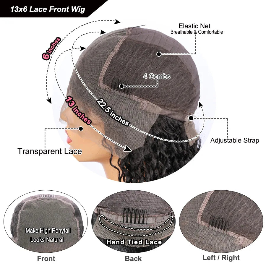 HD Lace Wig 13x6 Human Hair Straight 13x4 Lace Front Human Hair Wigs 5x5 Glueless Wig Pre Plucked 13x6 Full HD Lace Frontal Wigs