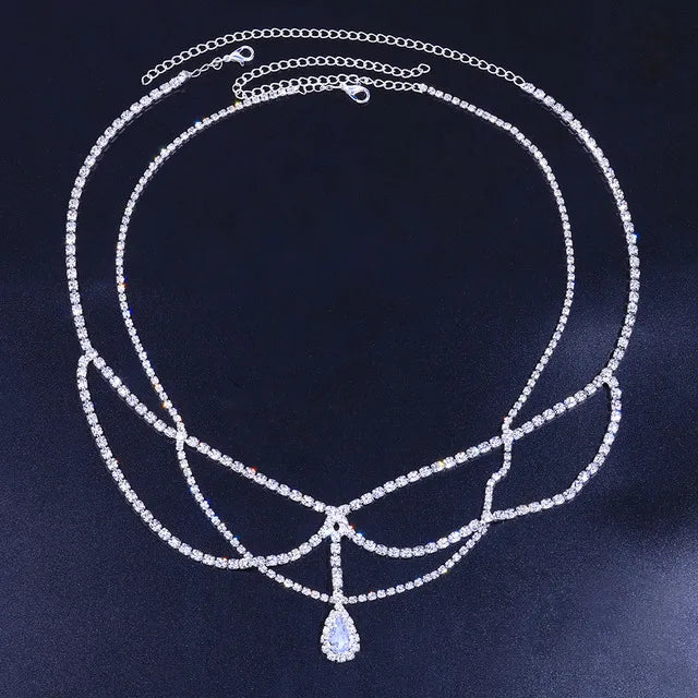 Stonefans Bling Forehead Chain for Women Jewelry Headpiece Rhinestone Chains Crystal Bridal Headwear Luxury Hair Accessories