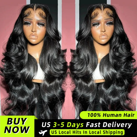 200% Real Density Body Wave 13x6 Hd Lace Frontal Wig Human Hair 30 40 Inch 13x4 Hd Pre Plucked Lace Front Wigs For Women 360