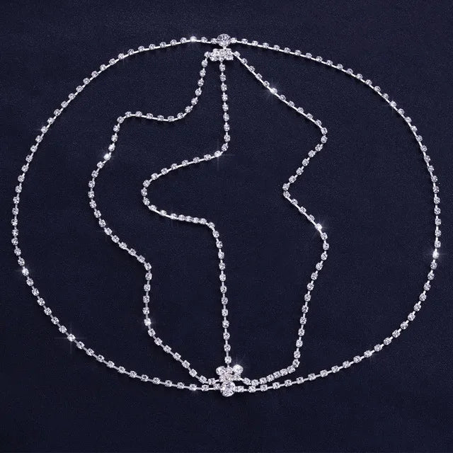 Stonefans Bling Forehead Chain for Women Jewelry Headpiece Rhinestone Chains Crystal Bridal Headwear Luxury Hair Accessories