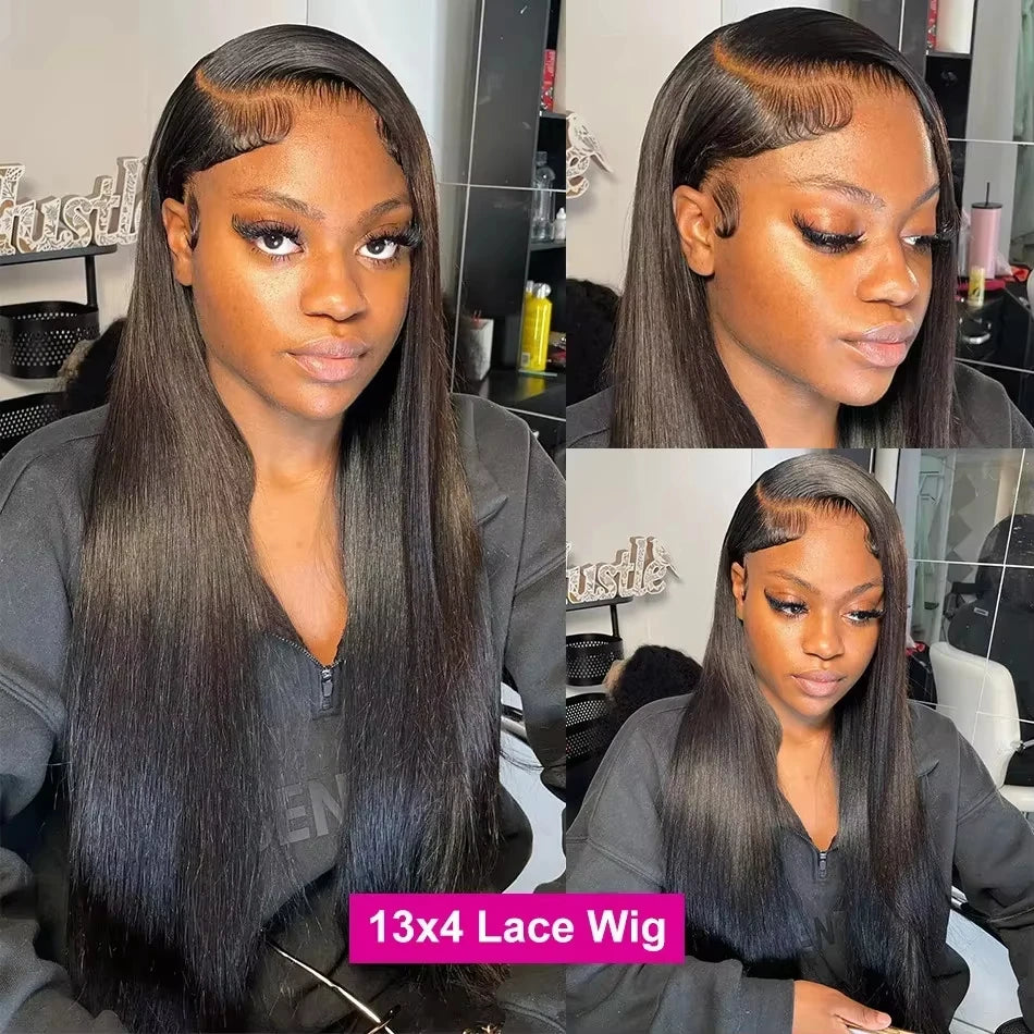 13X6 Hd Lace Frontal Wig Human Hair Natural Straight Wig 13X4 Lace Front Wig Transparen 30 Inch Brazilian Preplucked Wigs