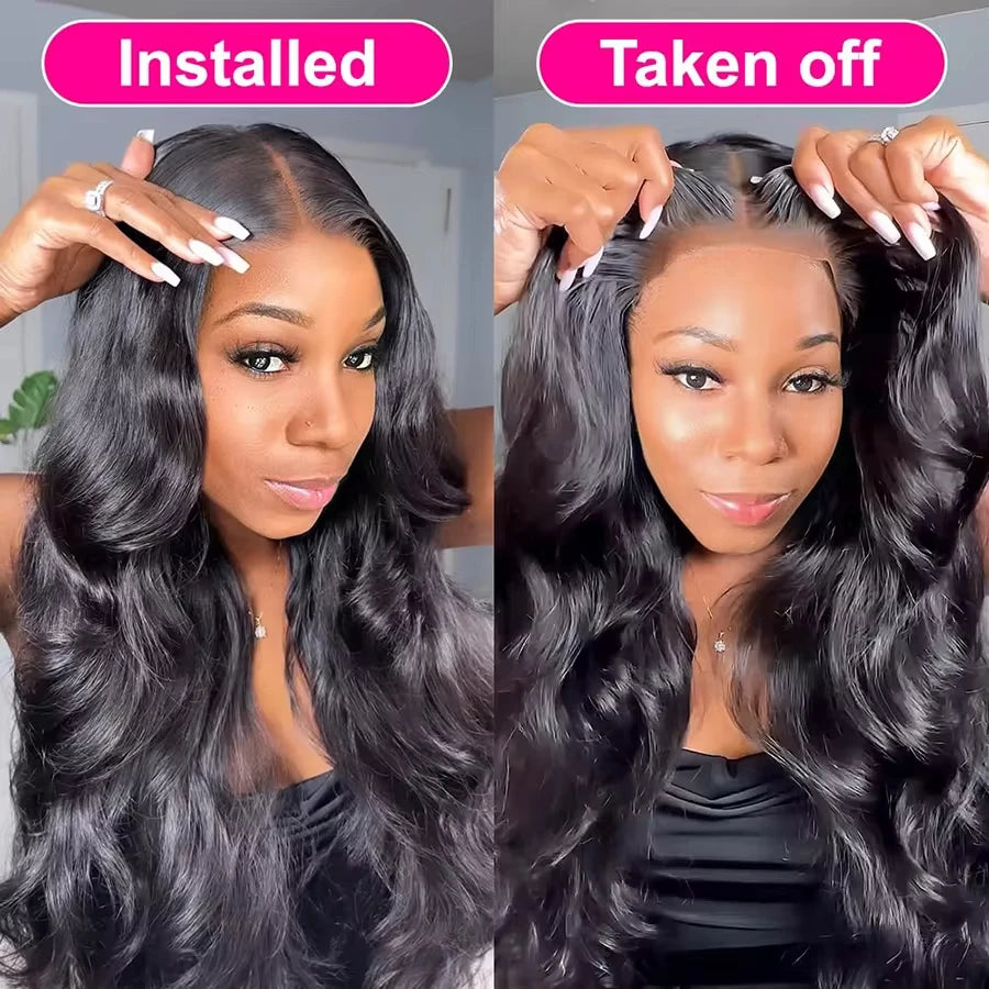 Silkwave Pre Cut Wear Go Body Wave Glueless Wig Brazilian Human Hair Pre Plucked 4x4 5x5 Transparent Lace Closure Wig For Women