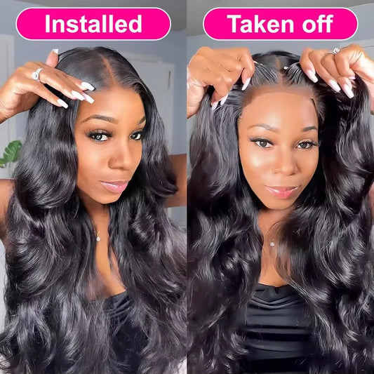 Silkwave Pre Cut Wear Go Body Wave Glueless Wig Brazilian Human Hair Pre Plucked 4x4 5x5 Transparent Lace Closure Wig For Women
