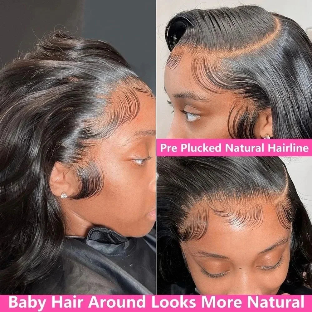 200% Real Density Body Wave 13x6 Hd Lace Frontal Wig Human Hair 30 40 Inch 13x4 Hd Pre Plucked Lace Front Wigs For Women 360