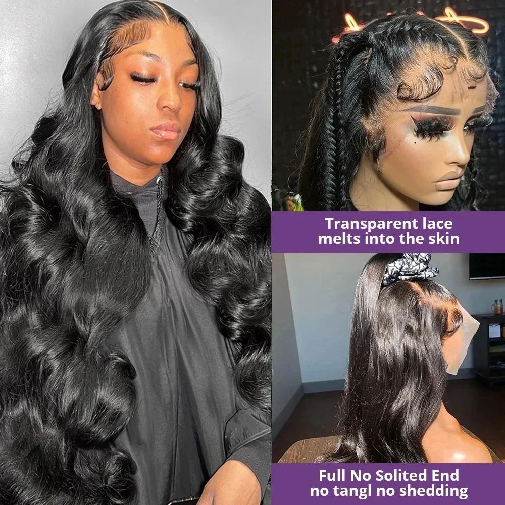 200% Real Density Body Wave 13x6 Hd Lace Frontal Wig Human Hair 30 40 Inch 13x4 Hd Pre Plucked Lace Front Wigs For Women 360