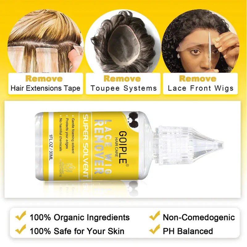 Wig Installation Kit Set Waterproof Lace Glue Wig Glue for Install Melting Spray Lace Melting Spray Water-Resistant Wig Glue