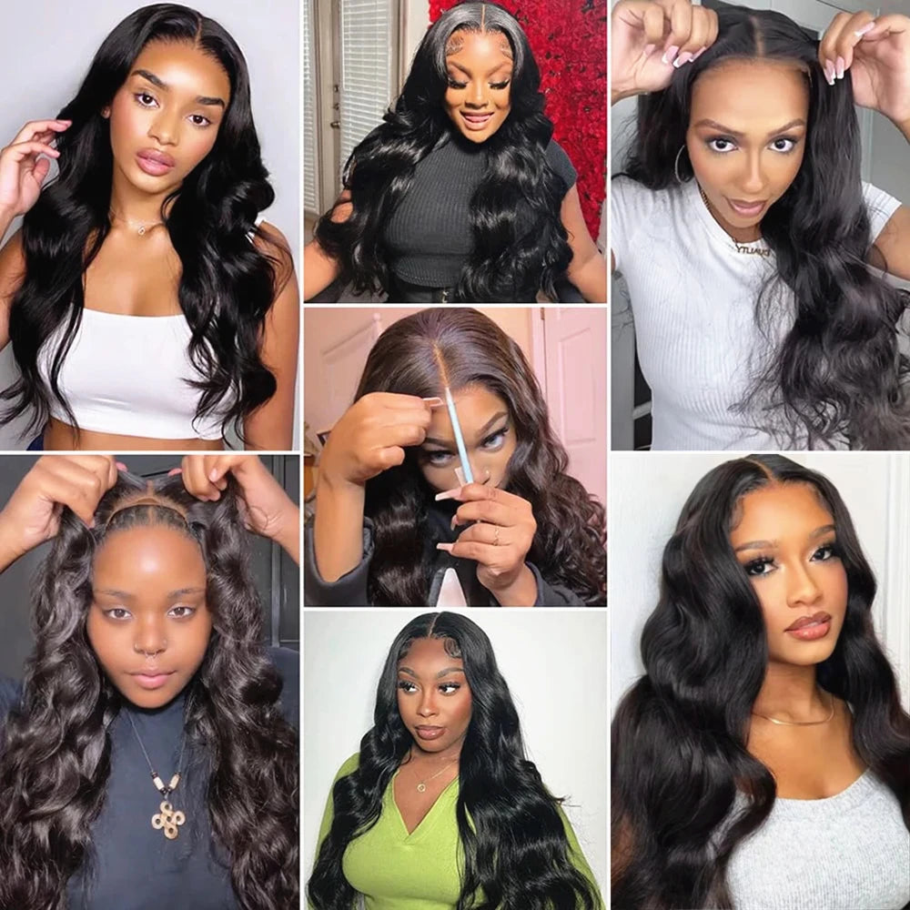 Silkwave Pre Cut Wear Go Body Wave Glueless Wig Brazilian Human Hair Pre Plucked 4x4 5x5 Transparent Lace Closure Wig For Women